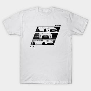 NISSAN GT-R R35 Black 'N White Archive 2 T-Shirt